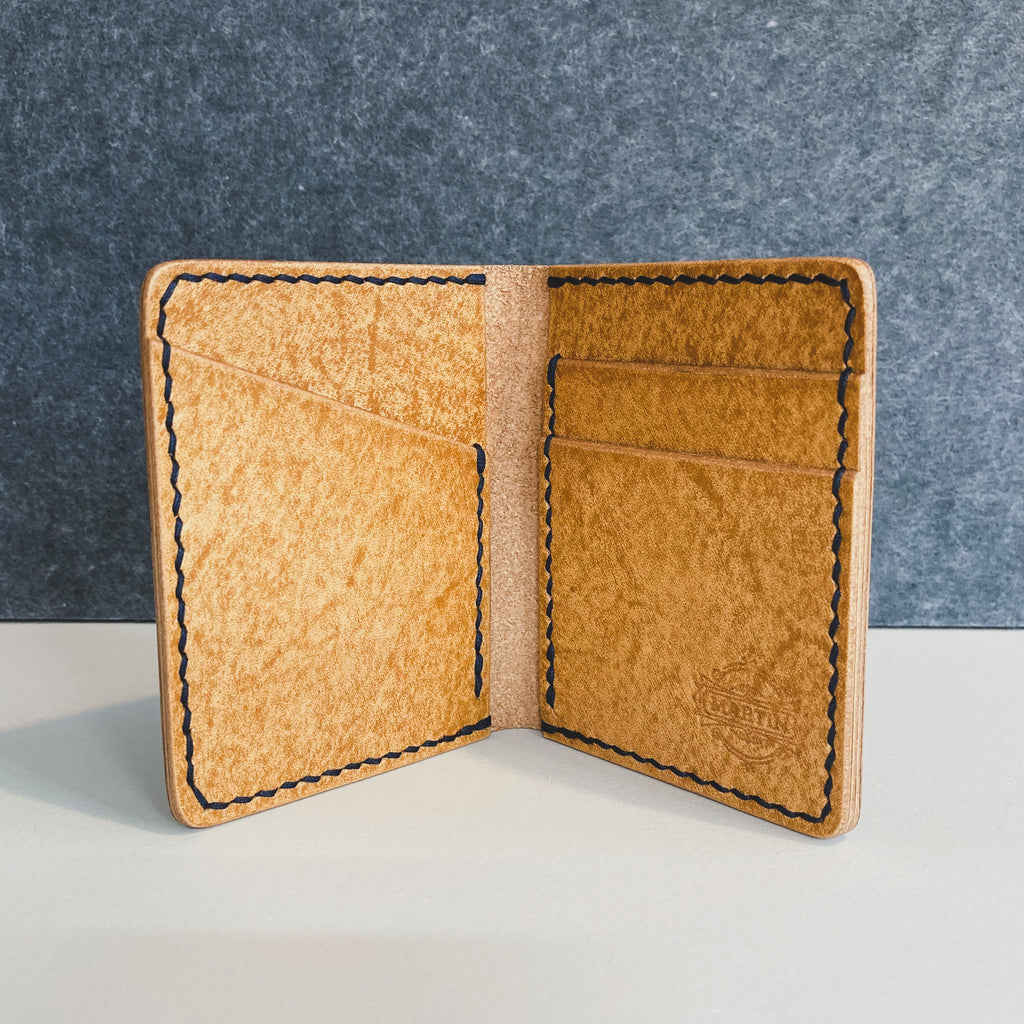 The Martin Wallet - Golden Tan & Dark Blue
