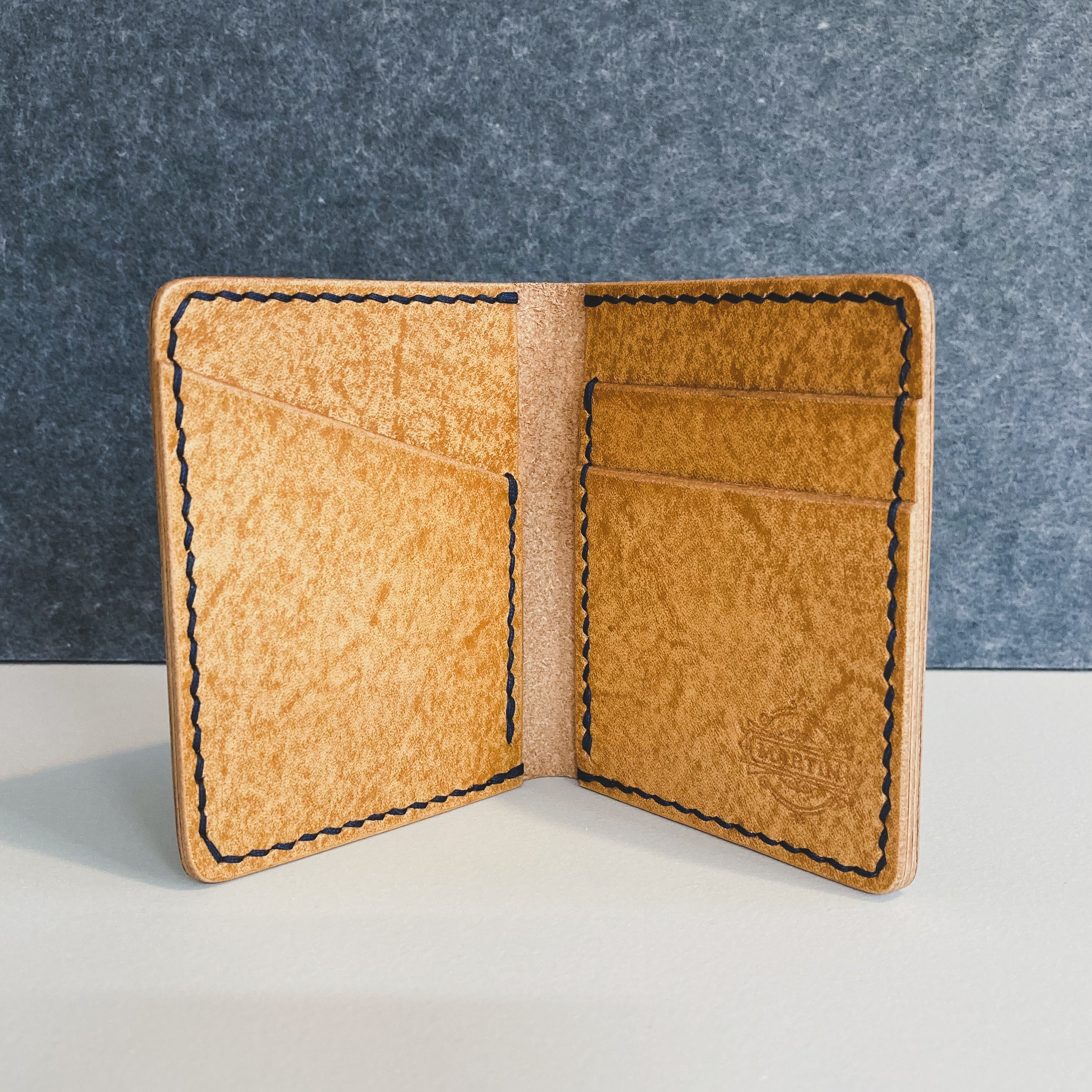 The Martin Wallet - Golden Tan & Dark Blue