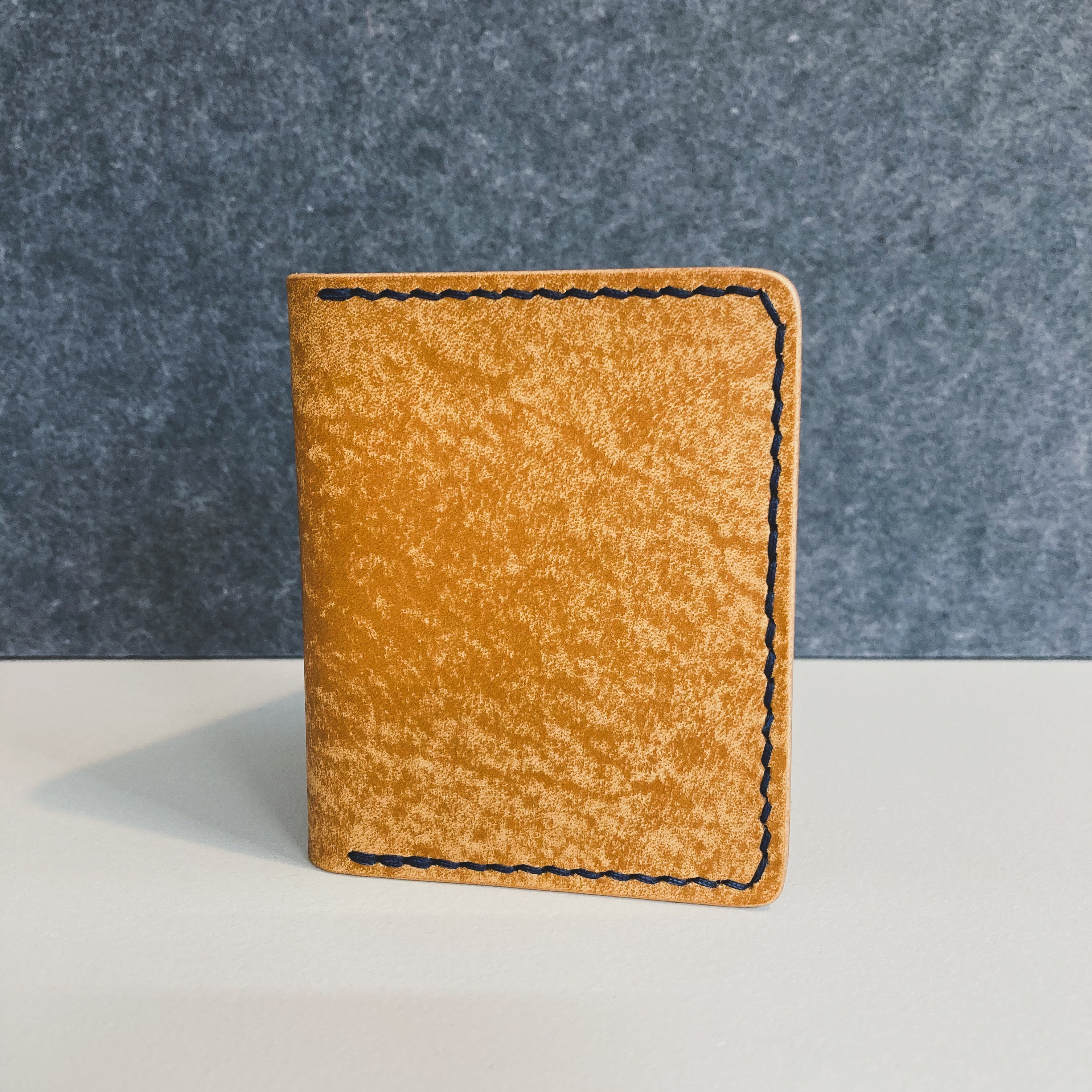 The Martin Wallet - Golden Tan & Dark Blue
