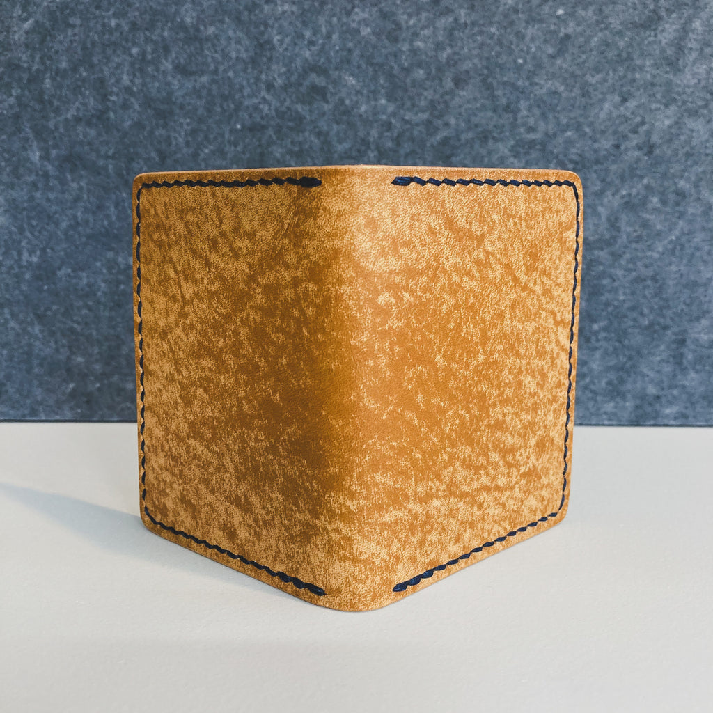 The Martin Wallet - Golden Tan & Dark Blue