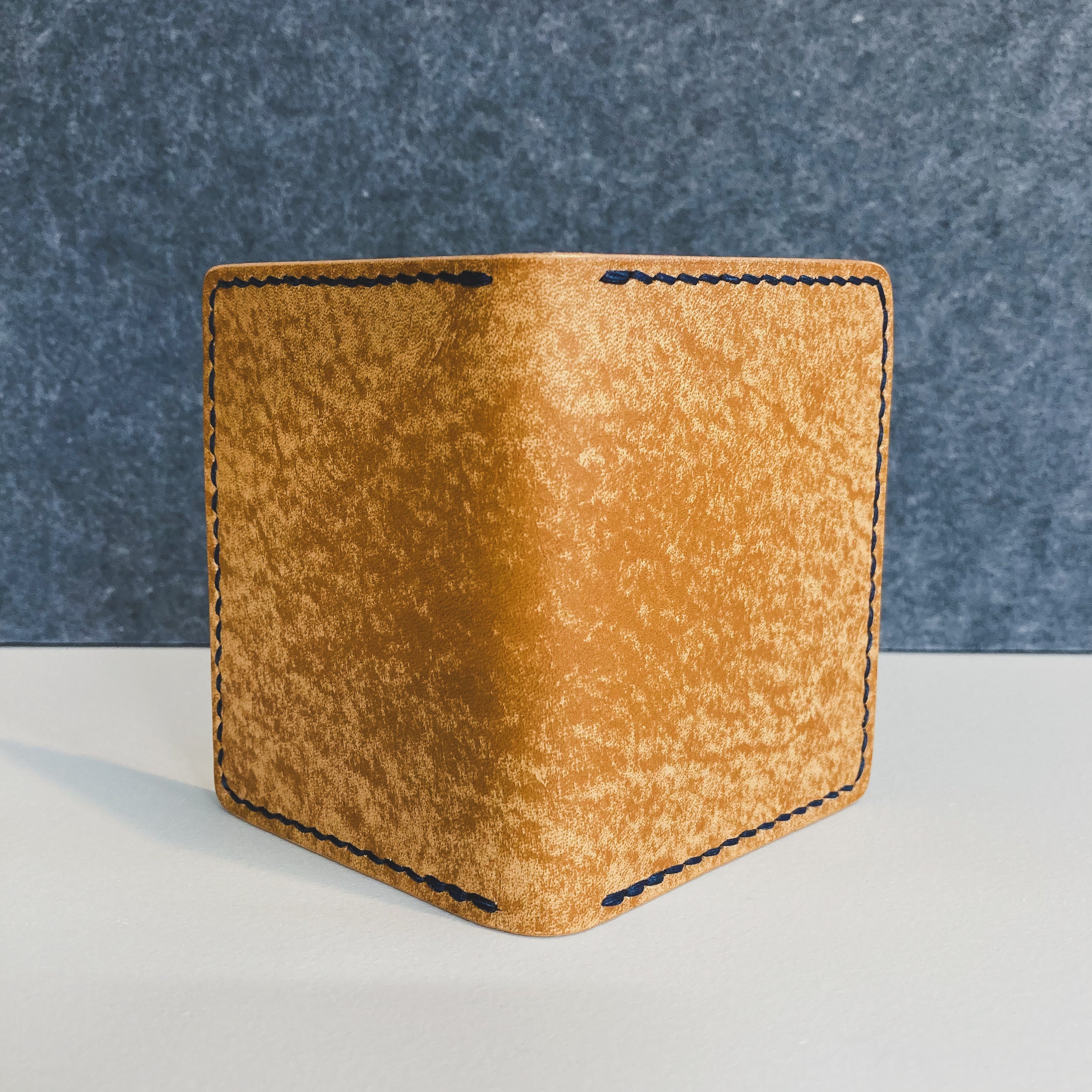 The Martin Wallet - Golden Tan & Dark Blue