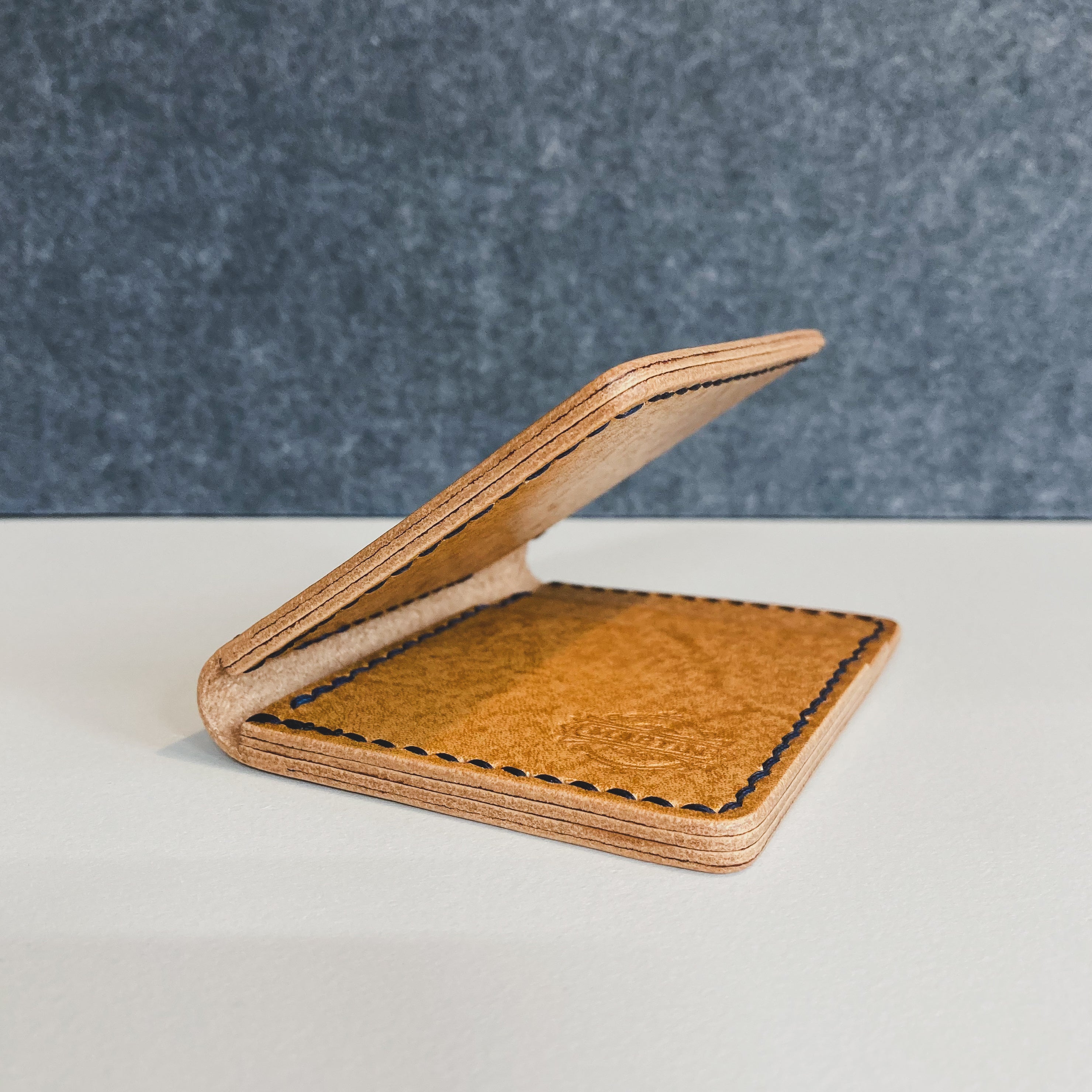The Martin Wallet - Golden Tan & Dark Blue