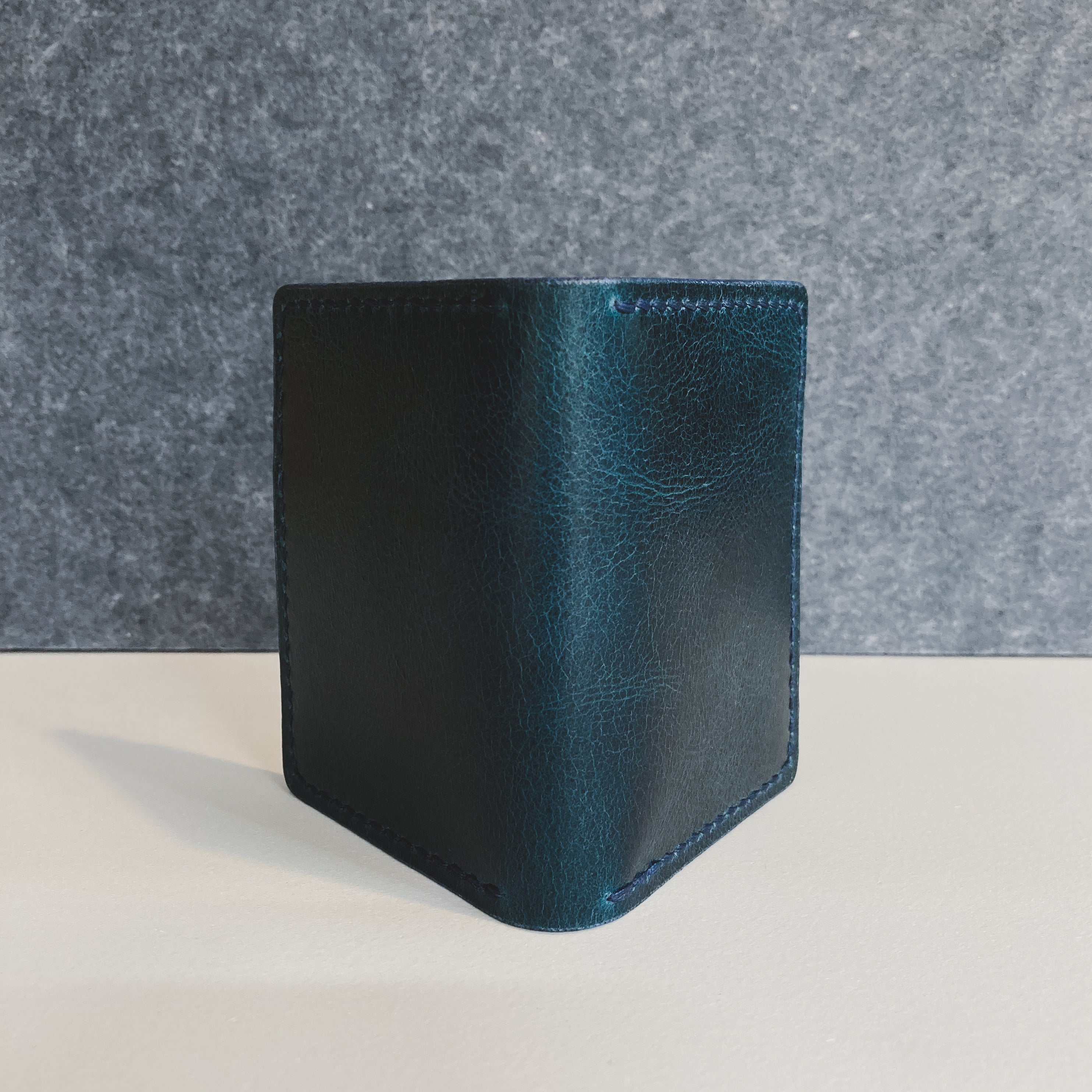 The Martin Wallet - Blue Water Buffalo & Black