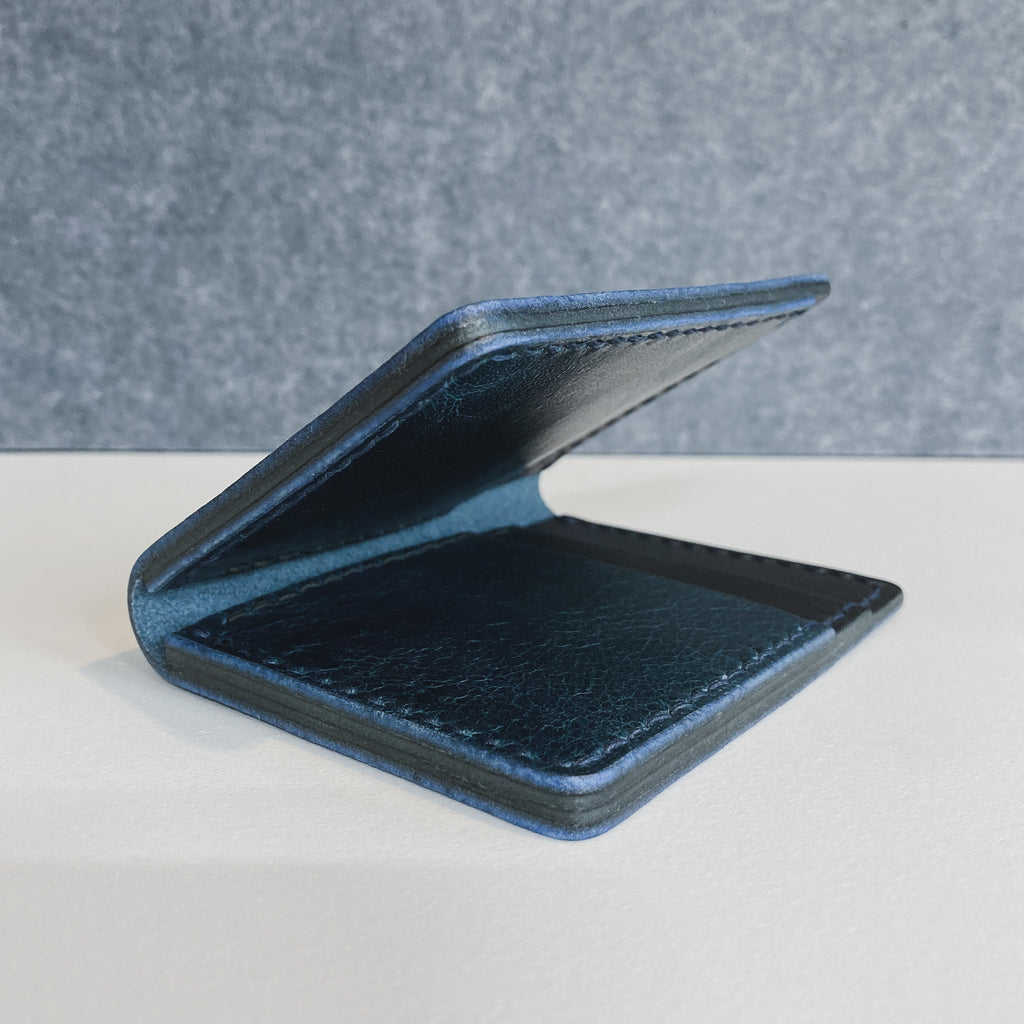 The Martin Wallet - Blue Water Buffalo & Black