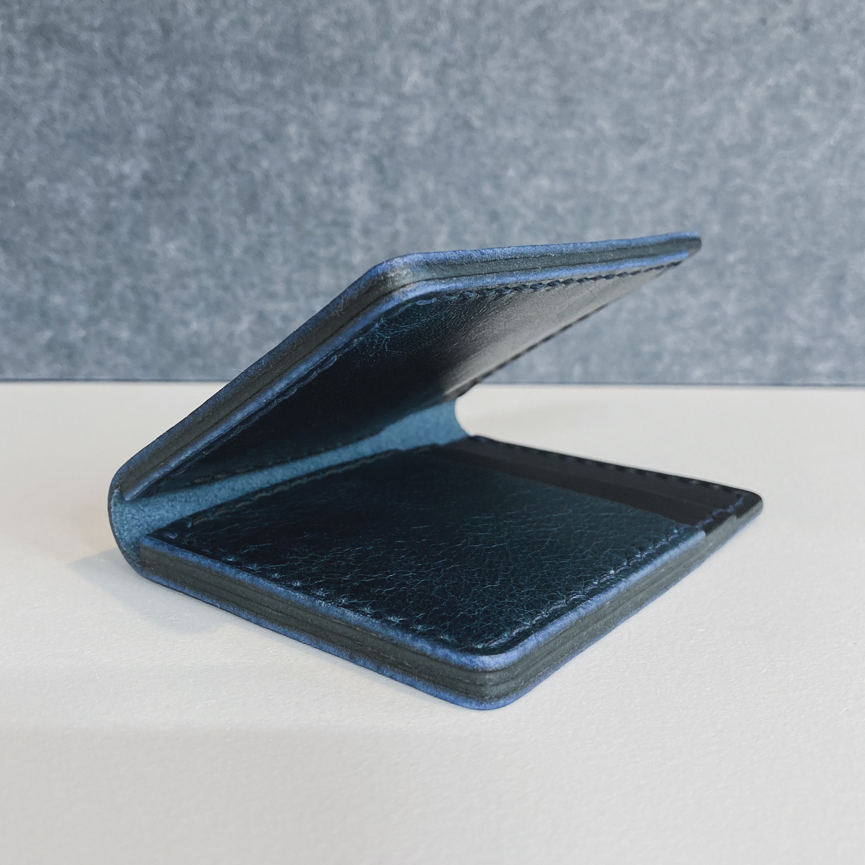 The Martin Wallet - Blue Water Buffalo & Black
