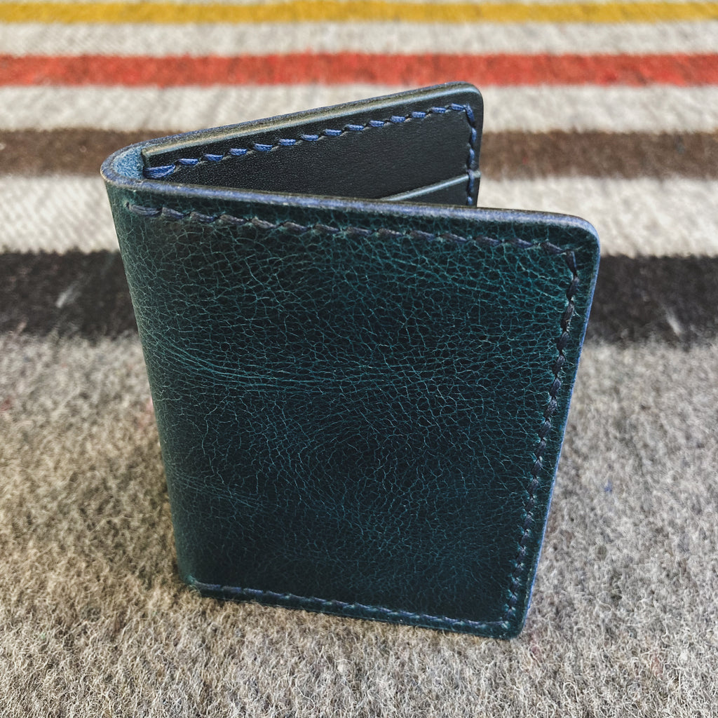 The Martin Wallet - Blue Water Buffalo & Black