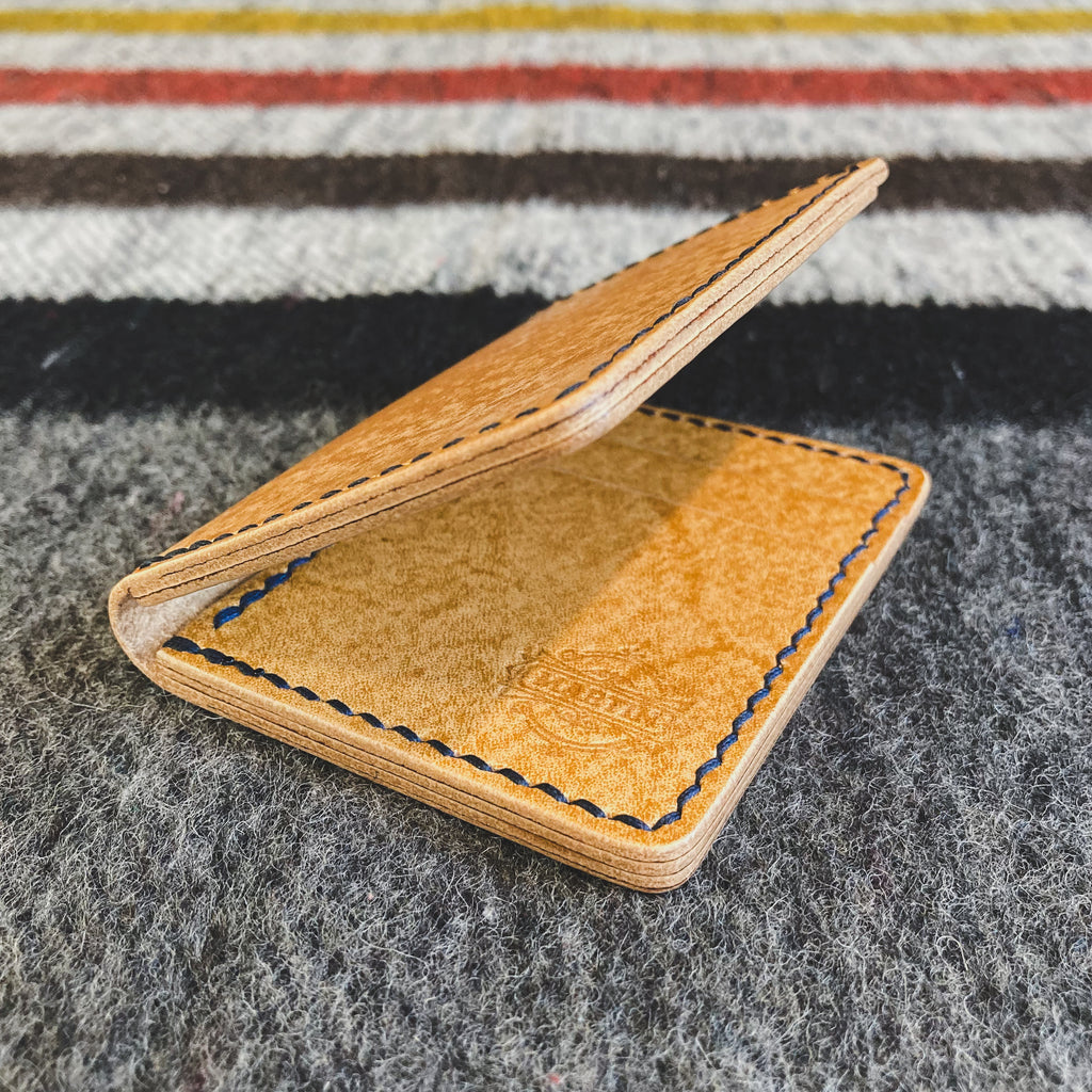 The Martin Wallet - Golden Tan & Dark Blue