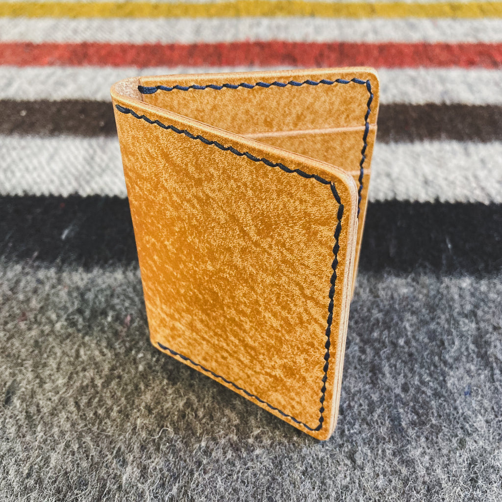 The Martin Wallet - Golden Tan & Dark Blue
