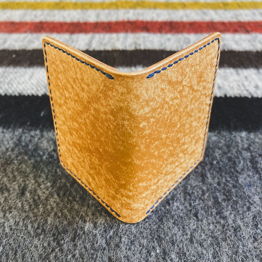 The Martin Wallet - Golden Tan & Dark Blue