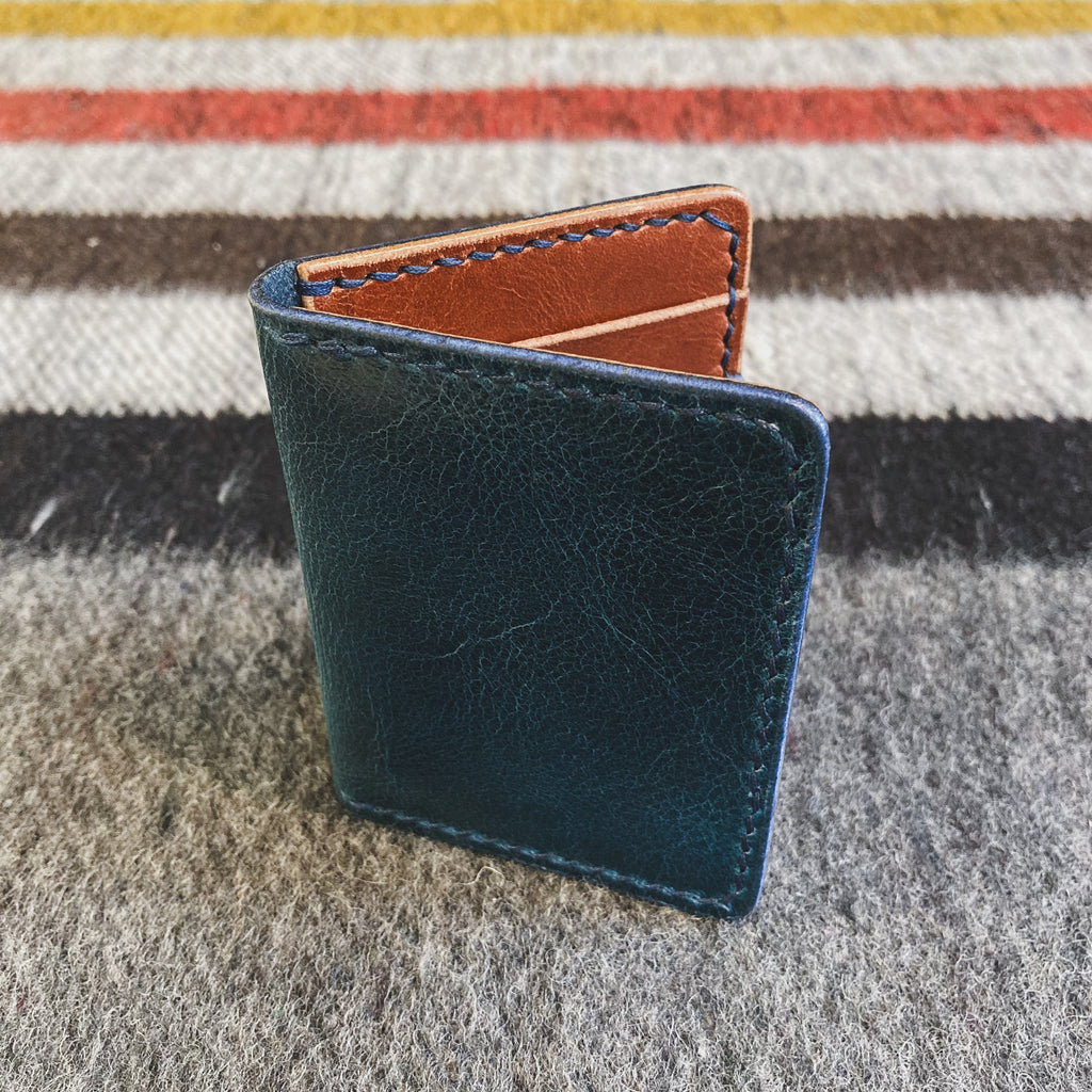The Martin Wallet - Blue Water Buffalo & Cognac