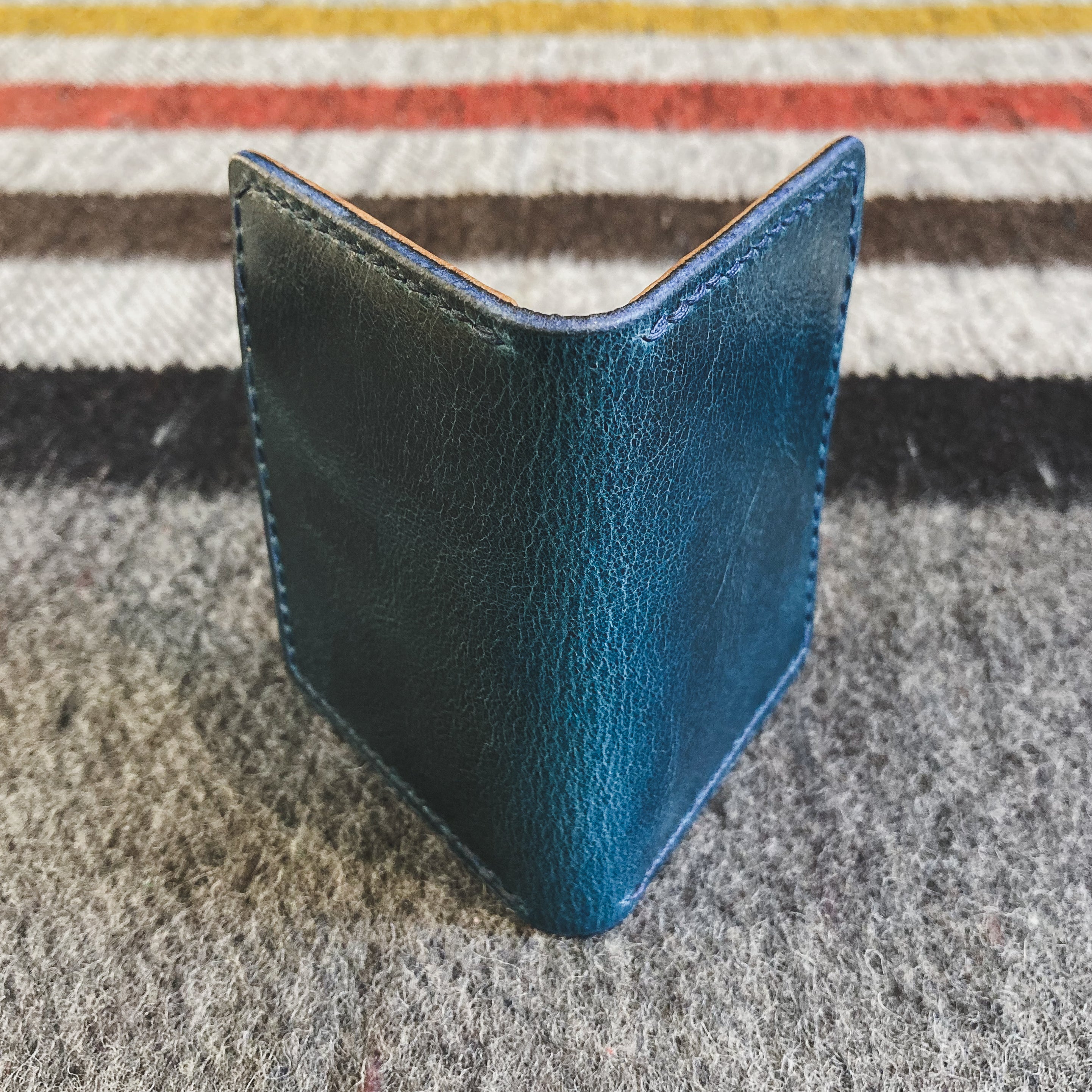 The Martin Wallet - Blue Water Buffalo & Cognac