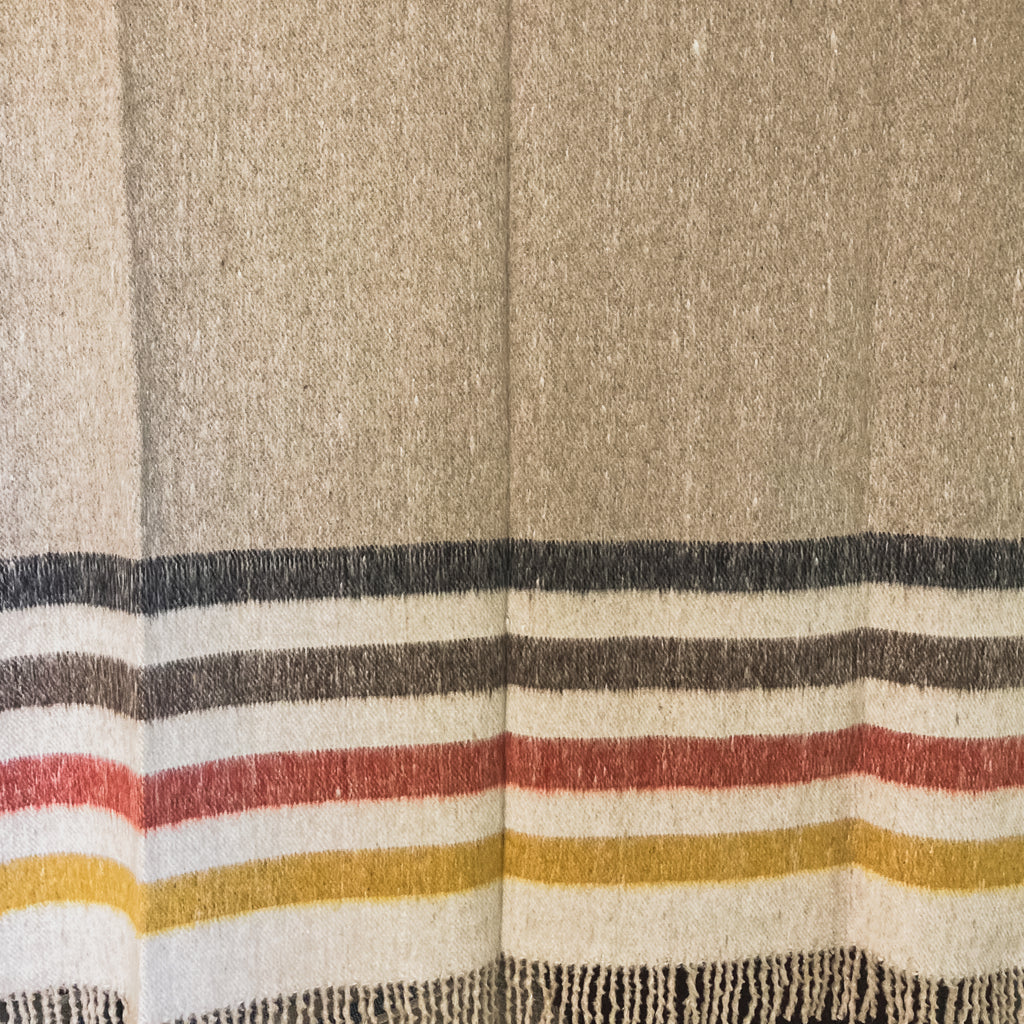 The Artesano XL Brushed Wool Blanket - Beige