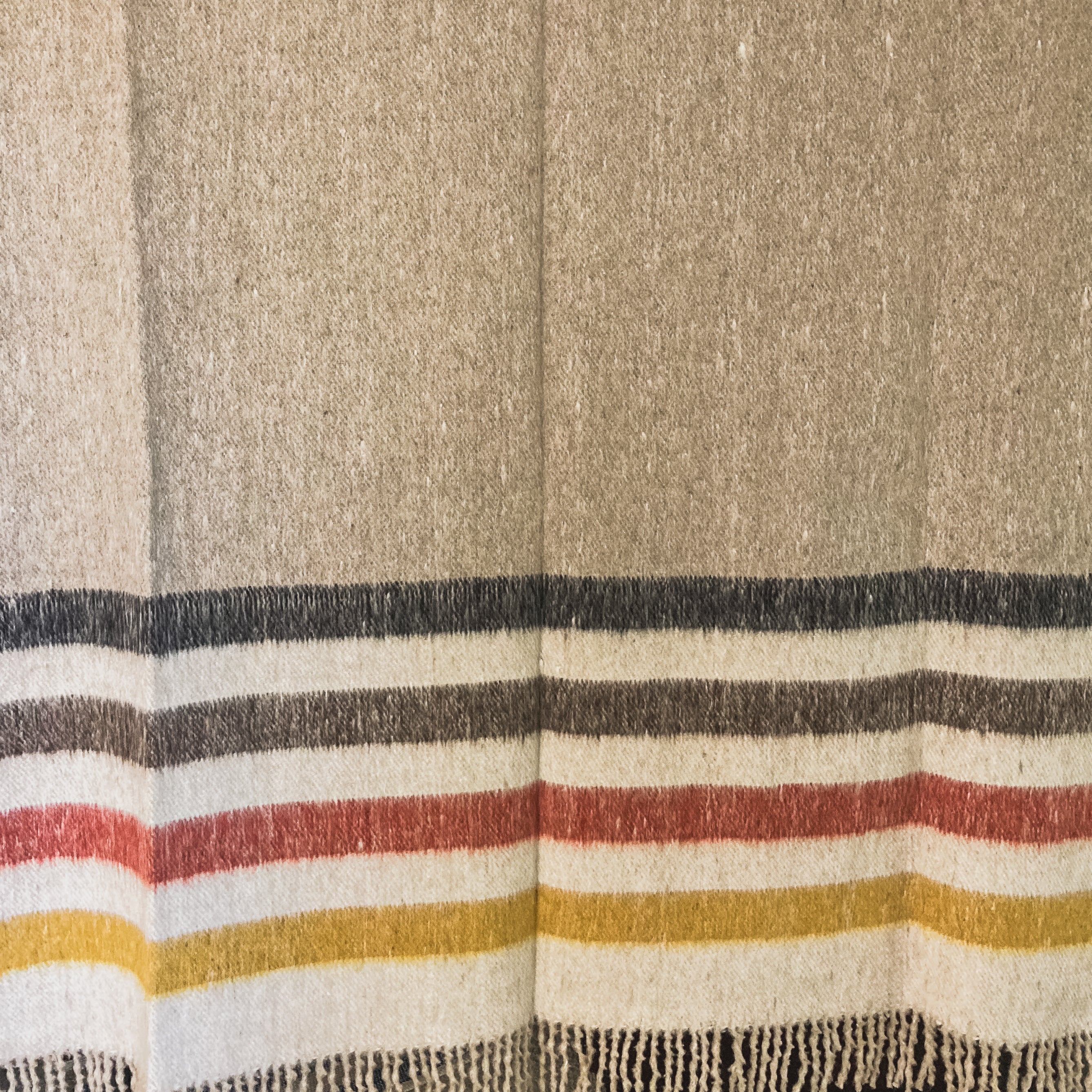 The Artesano XL Brushed Wool Blanket - Beige