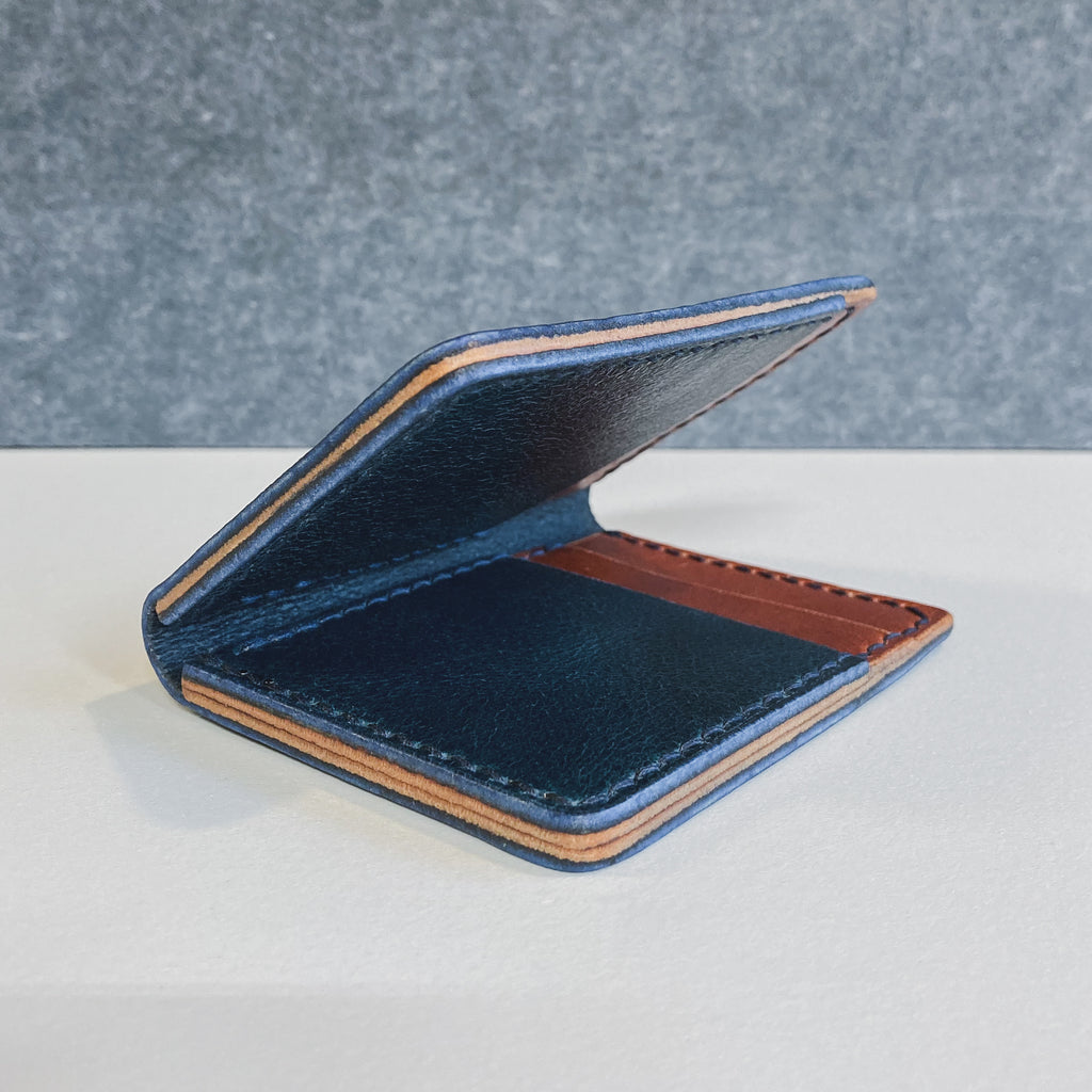 The Martin Wallet - Blue Water Buffalo & Cognac
