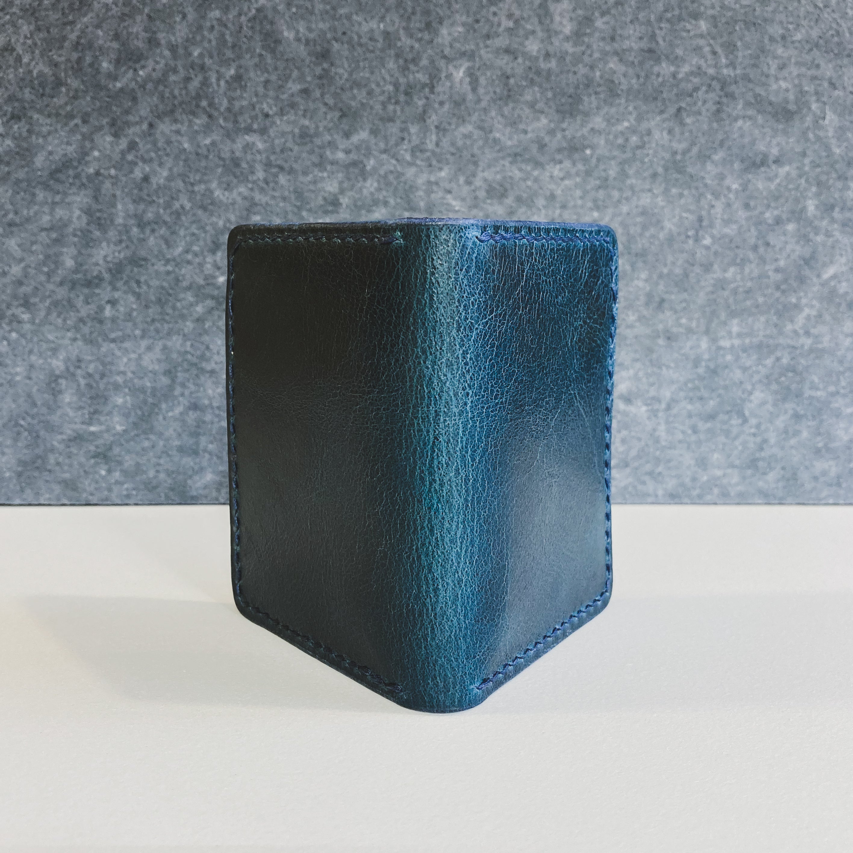 The Martin Wallet - Blue Water Buffalo & Cognac