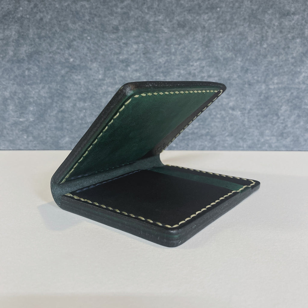 The Martin Wallet - Black & Green Crazy Horse