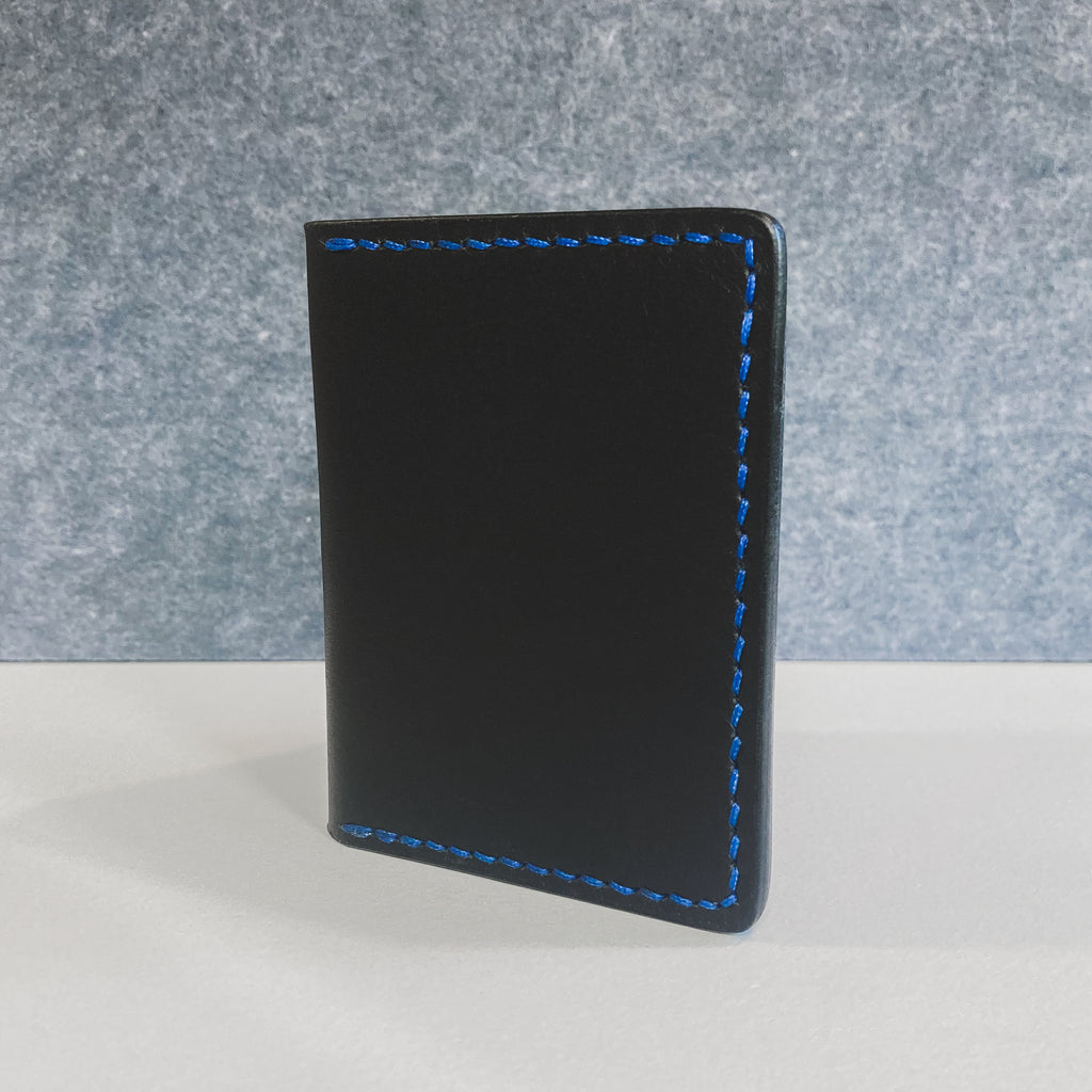 The Martin Wallet - Black & Blue Crazy Horse