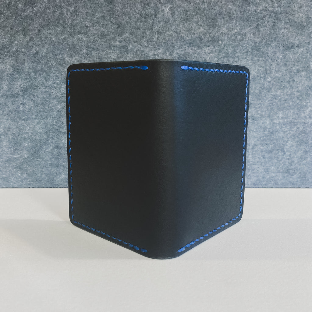 The Martin Wallet - Black & Blue Crazy Horse