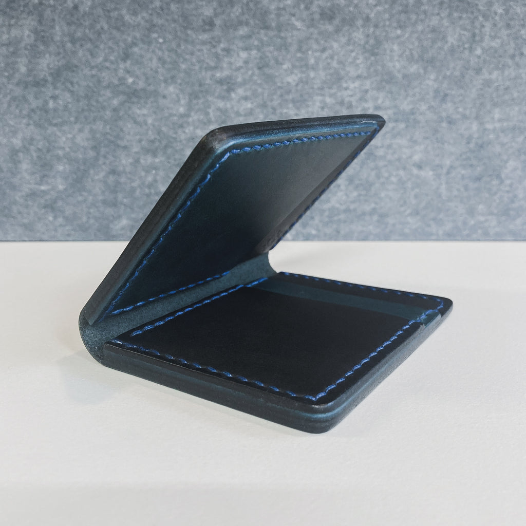 The Martin Wallet - Black & Blue Crazy Horse