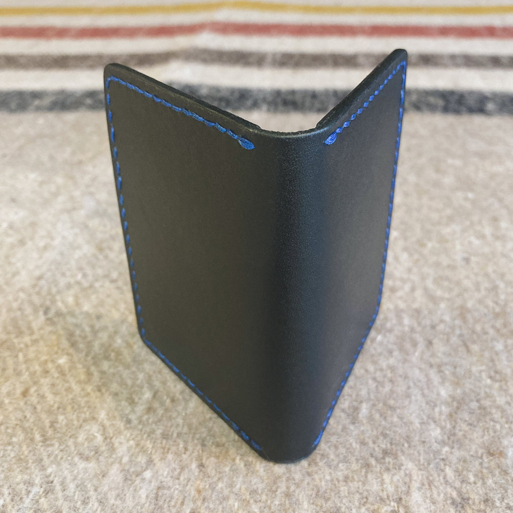 The Martin Wallet - Black & Blue Crazy Horse