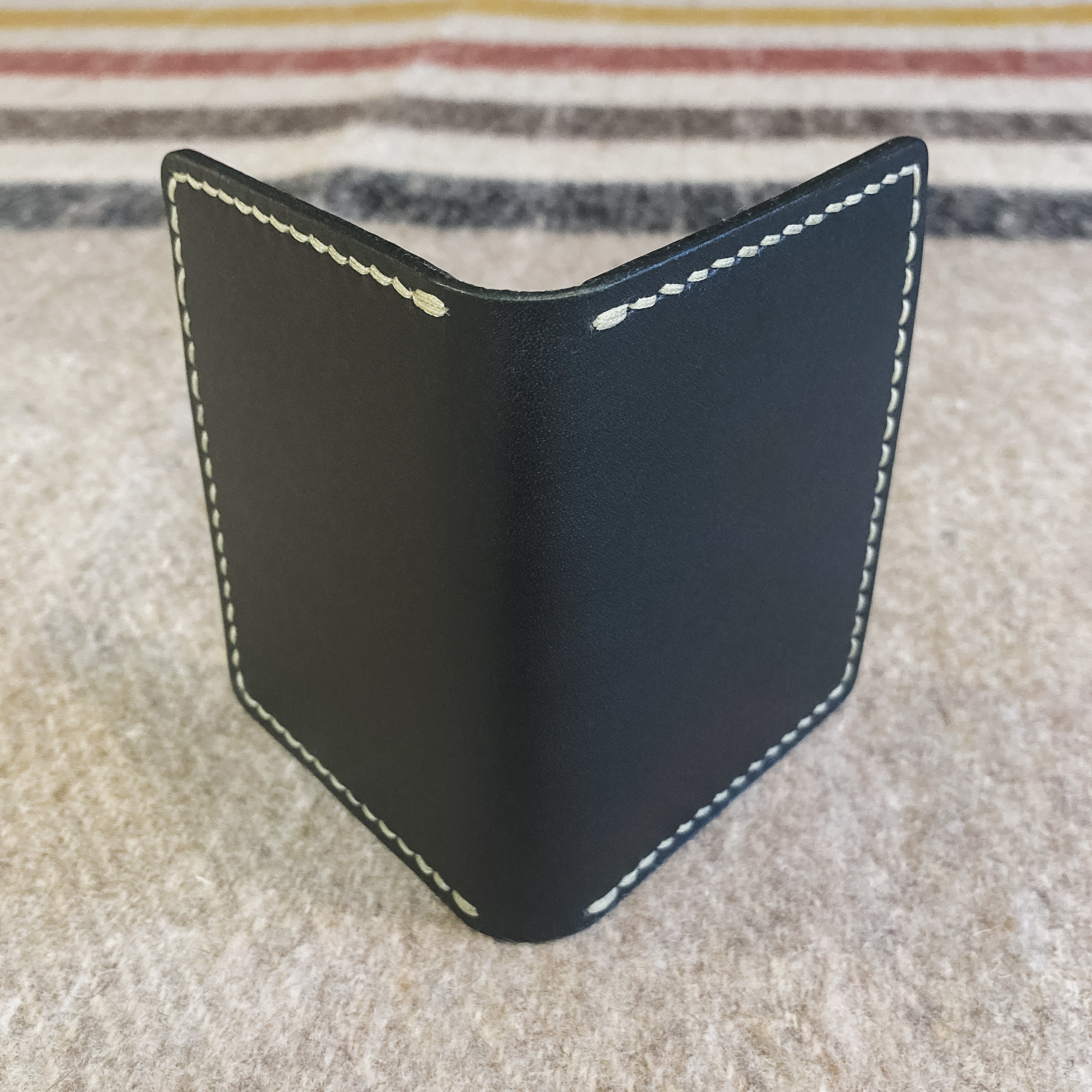 The Martin Wallet - Black & Green Crazy Horse