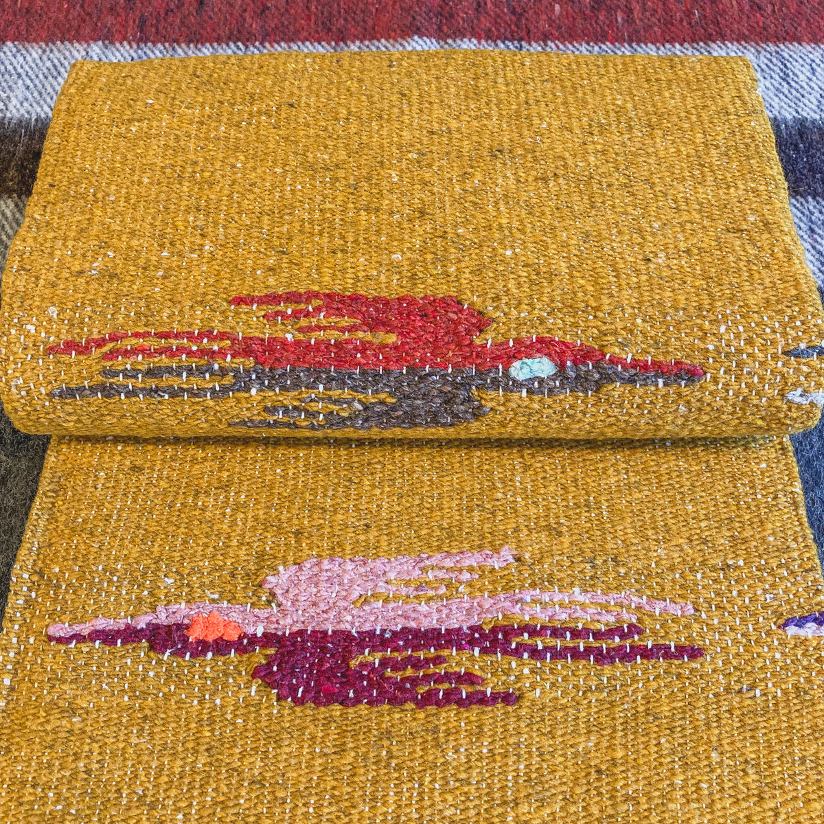 Gold Wool Thunderbird Design Throw - Limited Edition