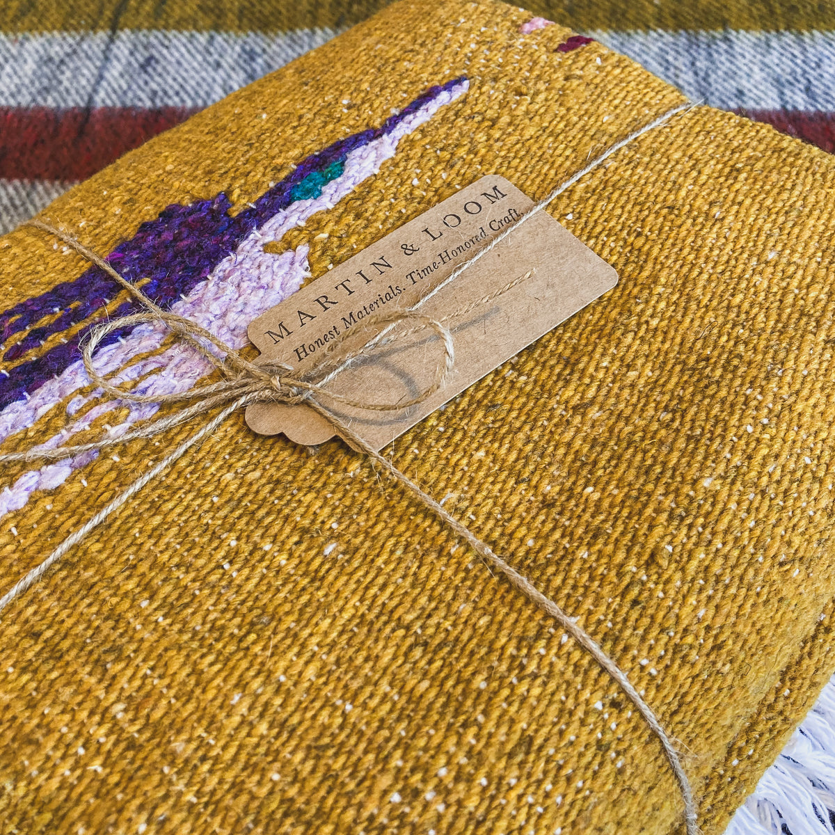 Gold Wool Thunderbird Design Throw - Limited Edition